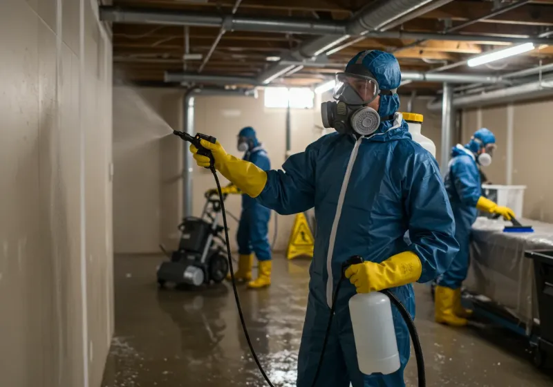 Basement Sanitization and Antimicrobial Treatment process in Tanque Verde, AZ