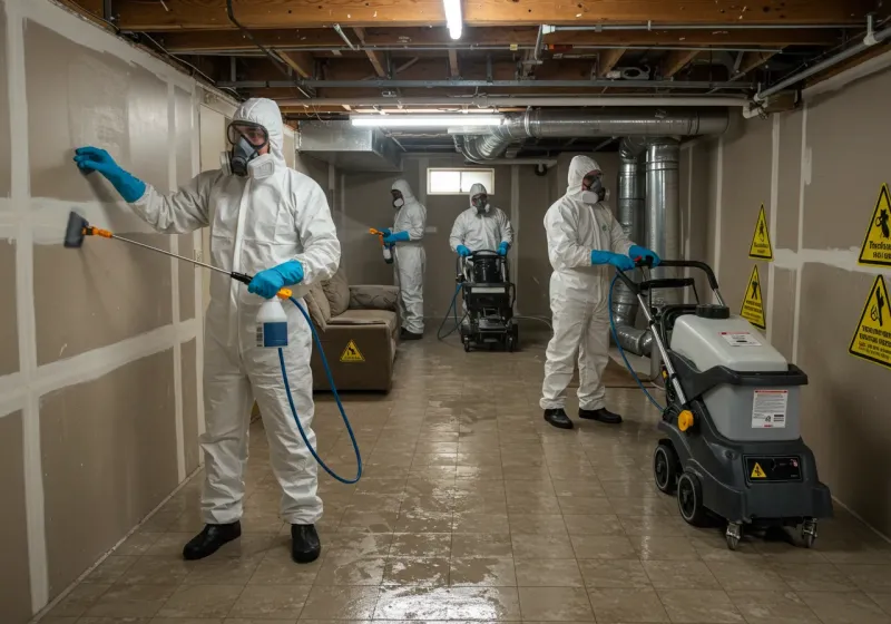 Basement Moisture Removal and Structural Drying process in Tanque Verde, AZ
